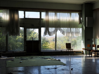 Gardinen in der Kantine