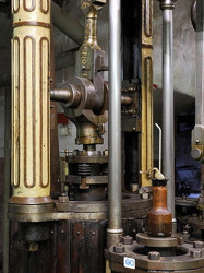 Detail einer Dampfmaschine